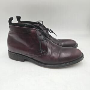 Mr. B's Aldo Oxblood Brown Leather Lace Up Bootie Chukka Ankle Boots Sz 43 US 10
